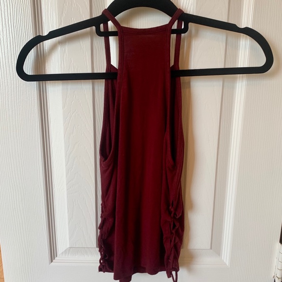 AEO : Y2K High Neck Tank Cute Lace Up Sides EUC - Picture 9 of 12